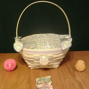 Longaberger Easter basket Large whitewash 2000